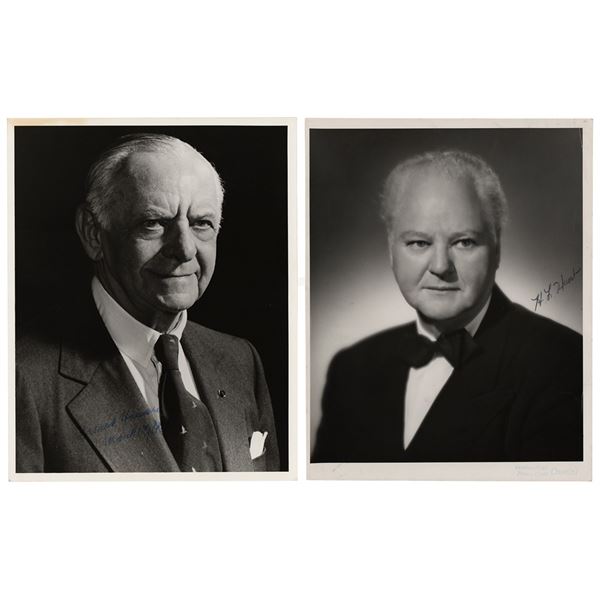 Oilmen: Armand Hammer and H. L. Hunt (2) Signed Photographs