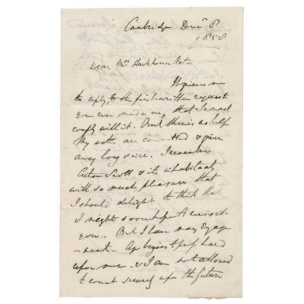 Adam Sedgwick Autograph Letter Signed