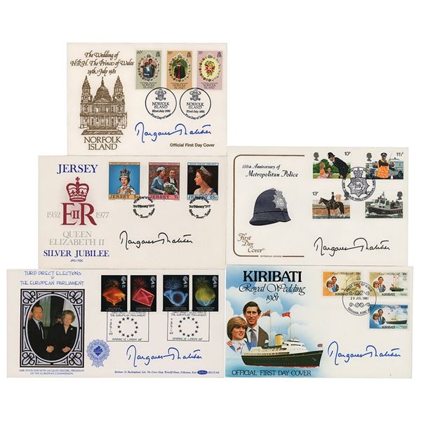 Margaret Thatcher (5) Signed Commemorative Covers