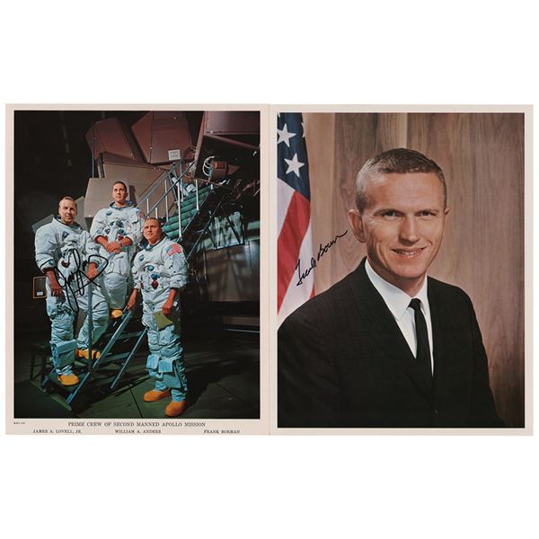Frank Borman and James Lovell (2) Signed Photographs