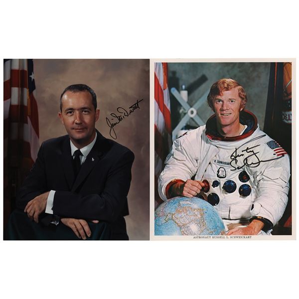 Jim McDivitt and Rusty Schweickart (2) Signed Photographs