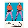 Image 1 : Andy Warhol Signed Postcard of 'Elvis I'