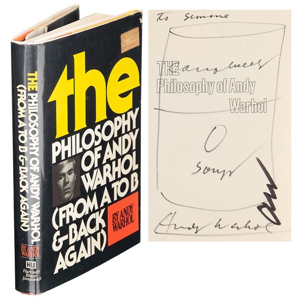 Andy Warhol Signed Book with Sketch