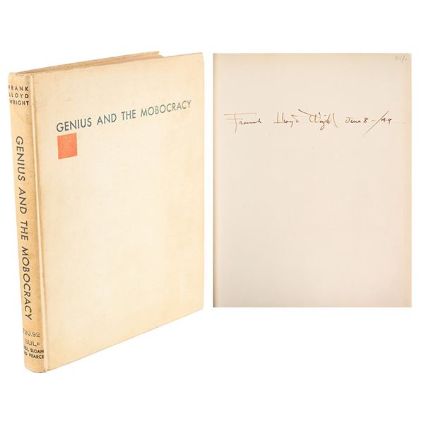 Frank Lloyd Wright Signed Book