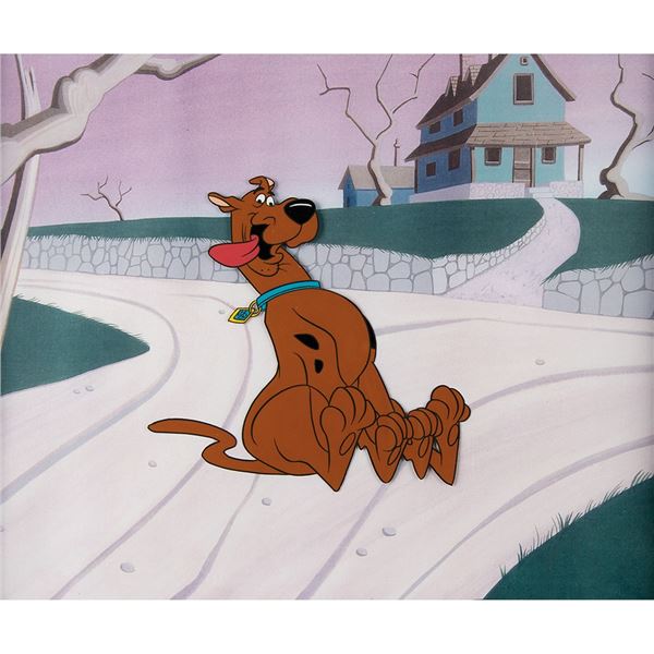 Scooby-Doo model cel from a Hanna-Barbera production