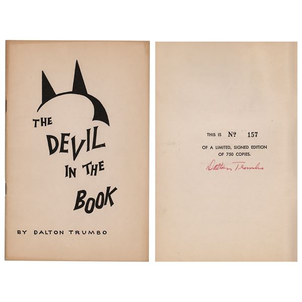 Dalton Trumbo Signed Booklet