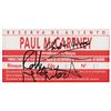 Image 2 : Beatles: Paul McCartney Signed 1989 Concert Ticket