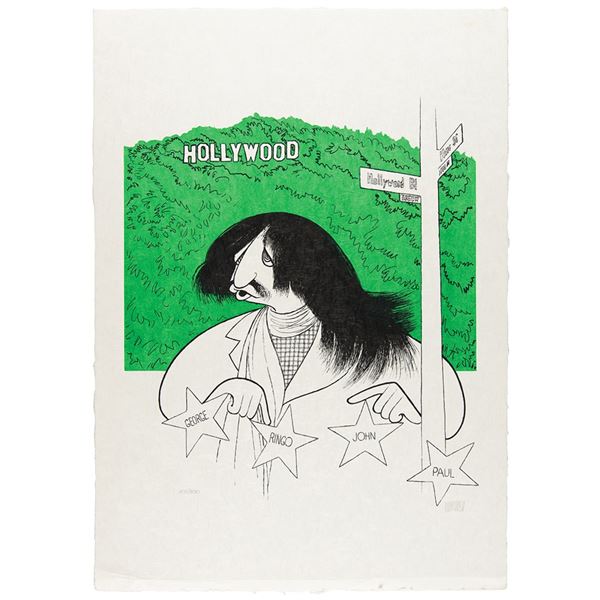 Beatles: Al Hirschfeld Signed Lithograph: 'Ringo Starr (Hollywood Star)'