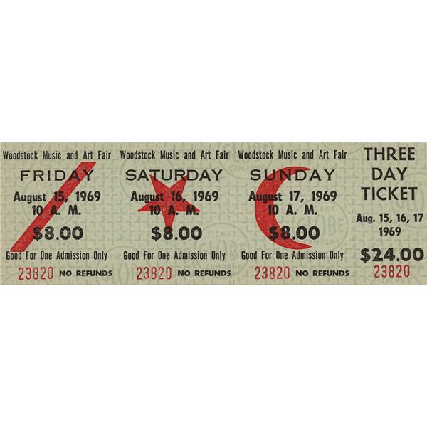 Woodstock Three-Day Ticket