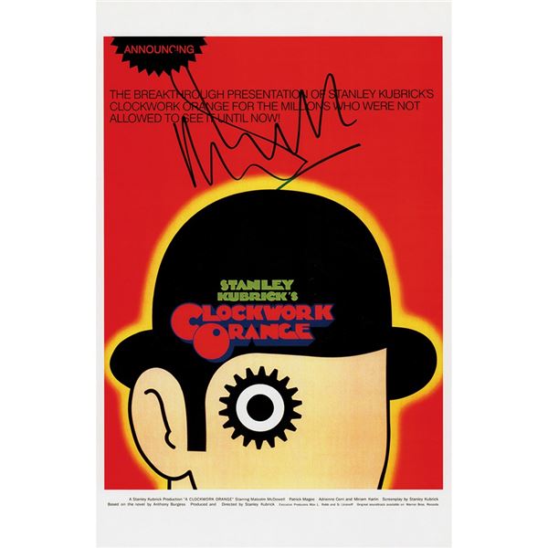 Malcolm McDowell Signed Print