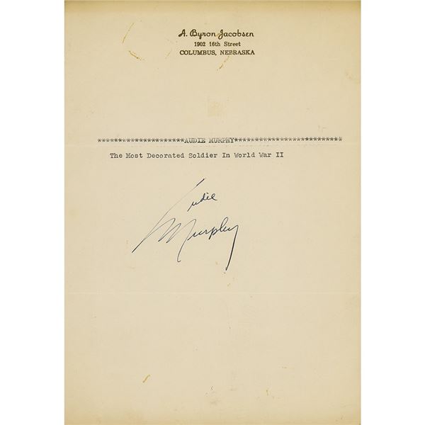 Audie Murphy Signature