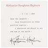 Image 2 : Spencer Tracy and Katharine Hepburn (2) Signed Items