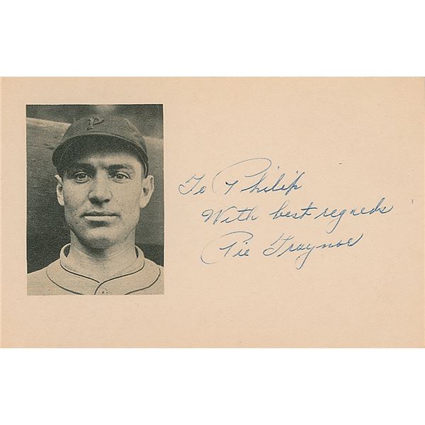 Pie Traynor Signature