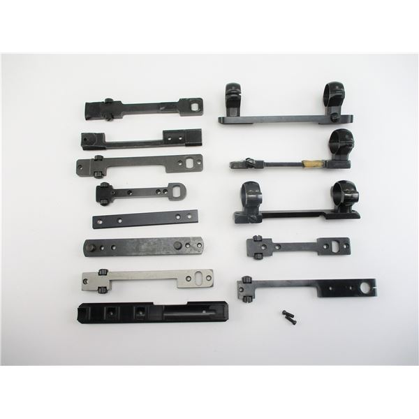 ASSORTED 1 PIECE SCOPE RINGS BASES