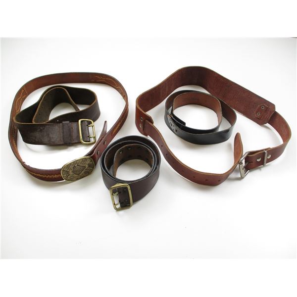 ASSORTED LEATHER BELTS