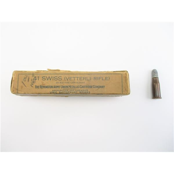 COLLECTIBLE UMC .41 SWISS AMMO
