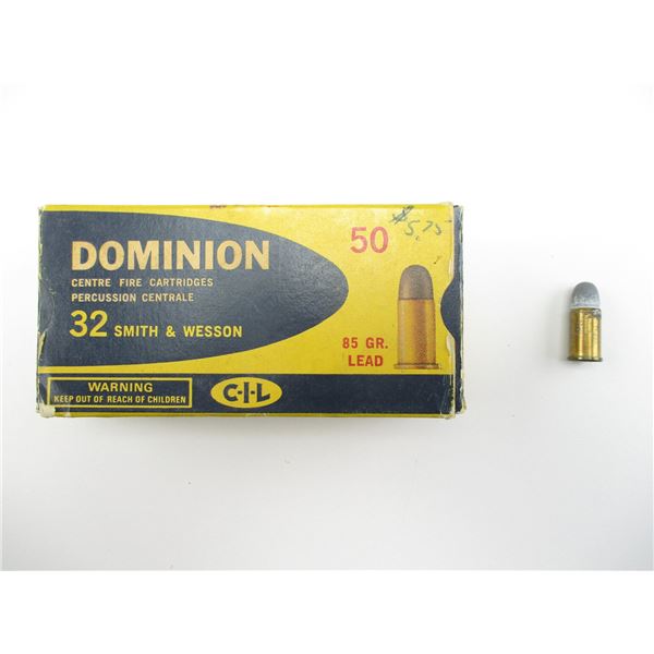 COLLECTIBLE DOMINION .32 S&W AMMO