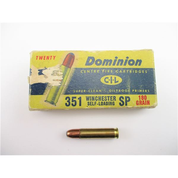 COLLECTIBLE DOMINION .351 WIN AMMO