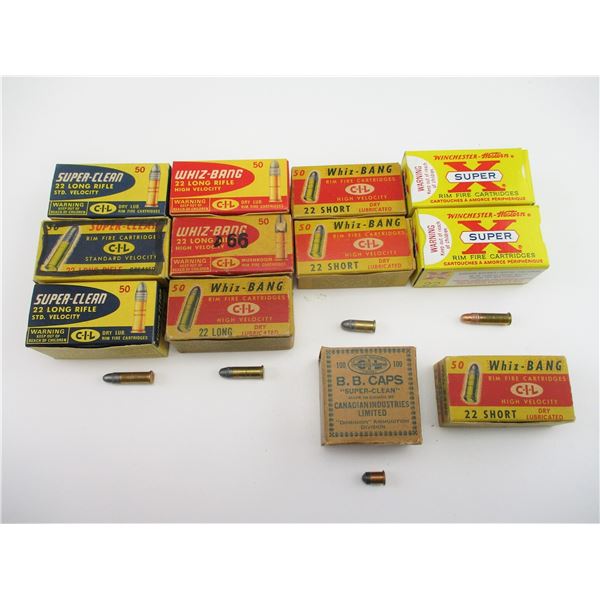 COLLECTIBLE ASSORTED .22 AMMO LOT