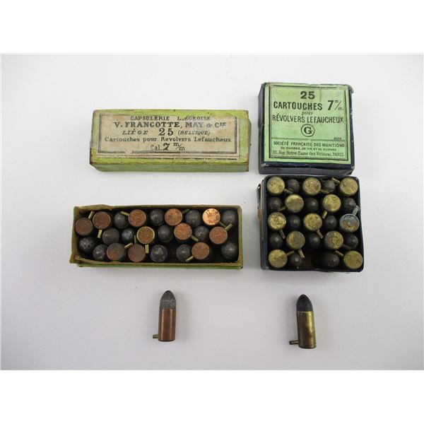 COLLECTIBLE 7MM PINFIRE AMMO
