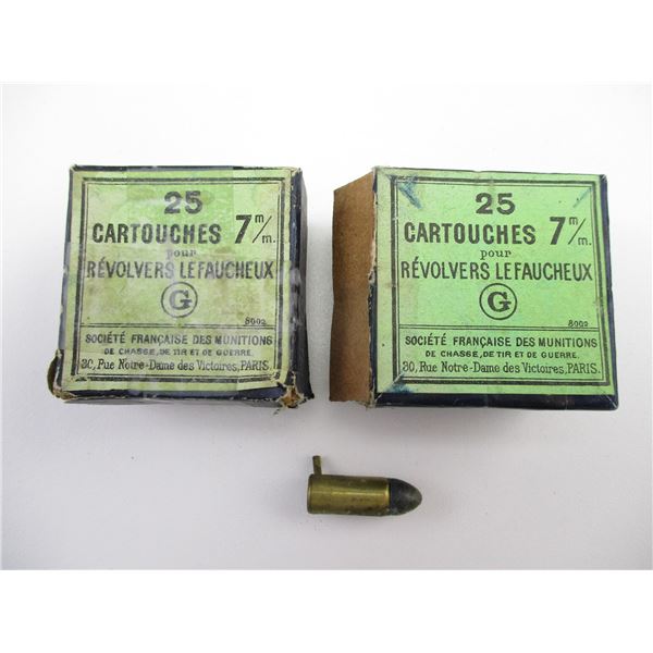 COLLECTIBLE 7MM PINFIRE AMMO