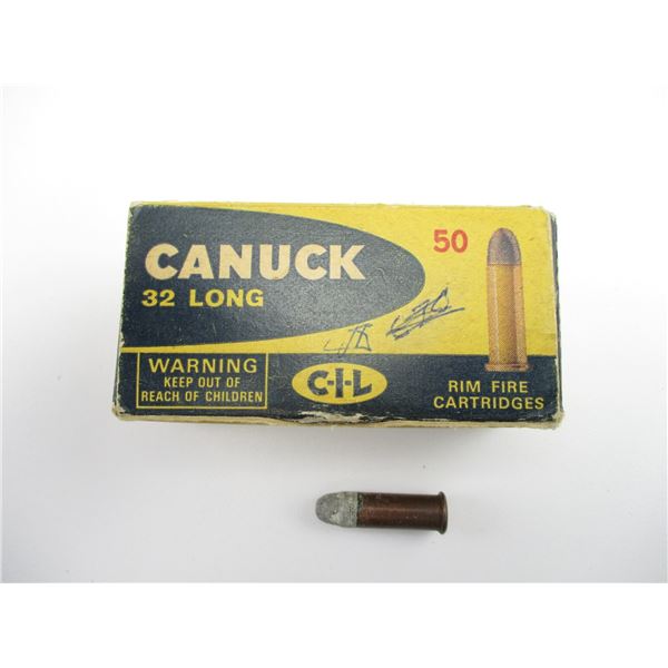 COLLECTIBLE CIL CANUCK .32 LONG AMMO