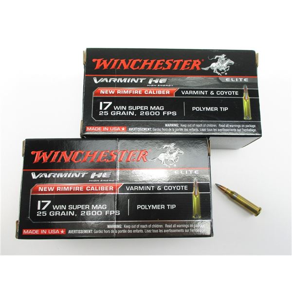 WINCHESTER .17 WIN SUPER MAG AMMO