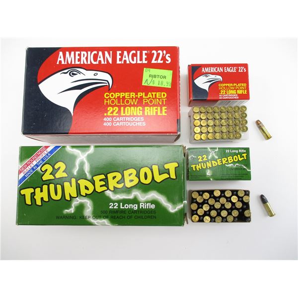 ASSORTED .22 LONG RIGLE AMMO LOT