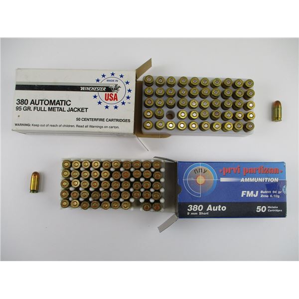 ASSORTED .380 AUTO AMMO LOT