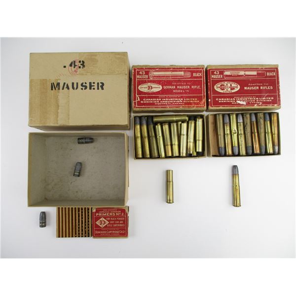 CIL DOMINION .43 MAUSER AMMO LOT