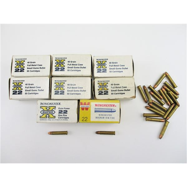 ASSORTED WINCHESTER .22 MAGNUM AMMO