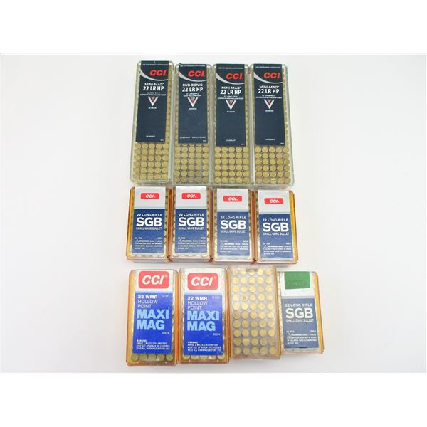 CCI ASSORTED .22 AMMO LOT