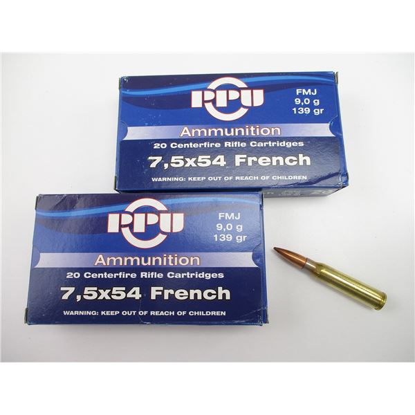 PPU 7.5X54 FRENCH AMMO