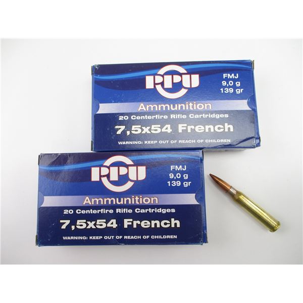 PPU 7.5X54 FRENCH AMMO