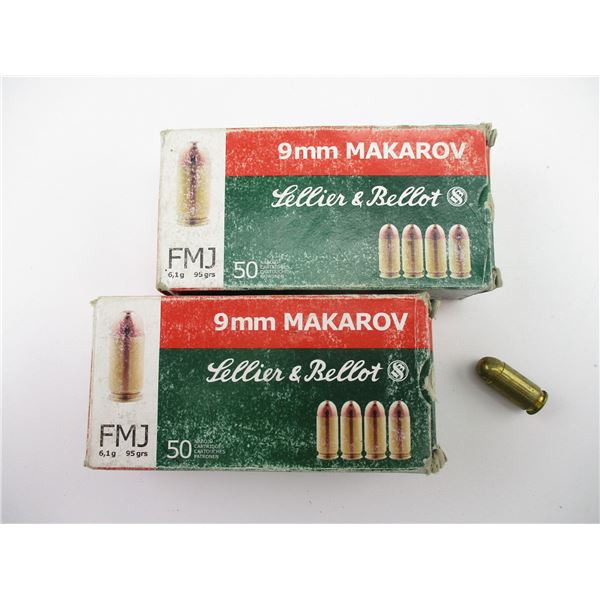 SELLIER & BELLOT 9MM MAKAROV AMMO