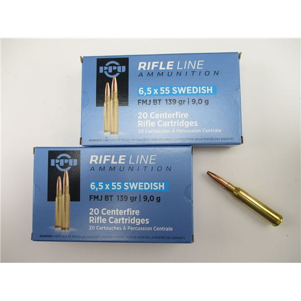 PPU 6.5X55 SWEDISH AMMO