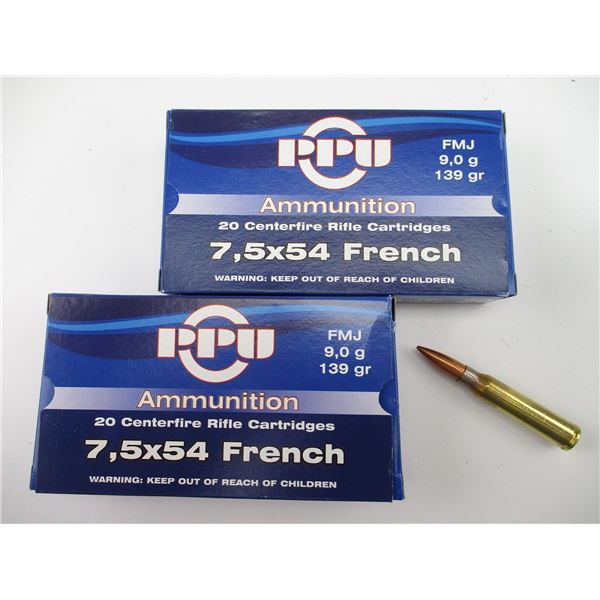 PPU 7.5X54 FRENCH AMMO