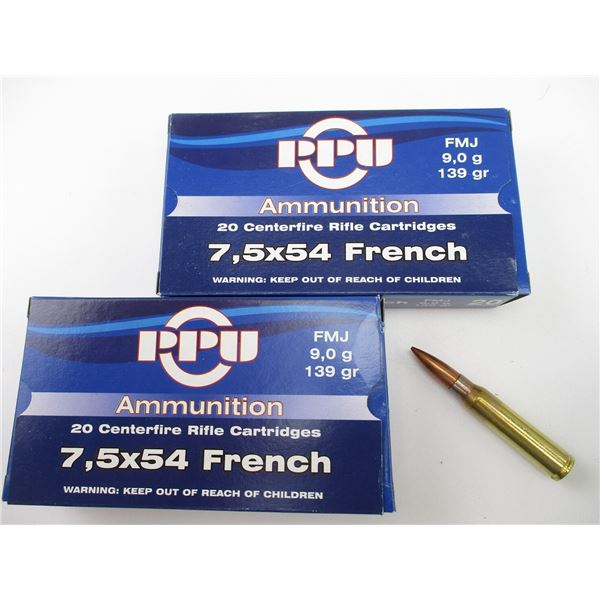 PPU 7.5X54 FRENCH AMMO
