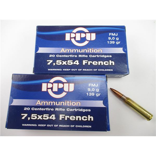 PPU 7.5X54 FRENCH AMMO