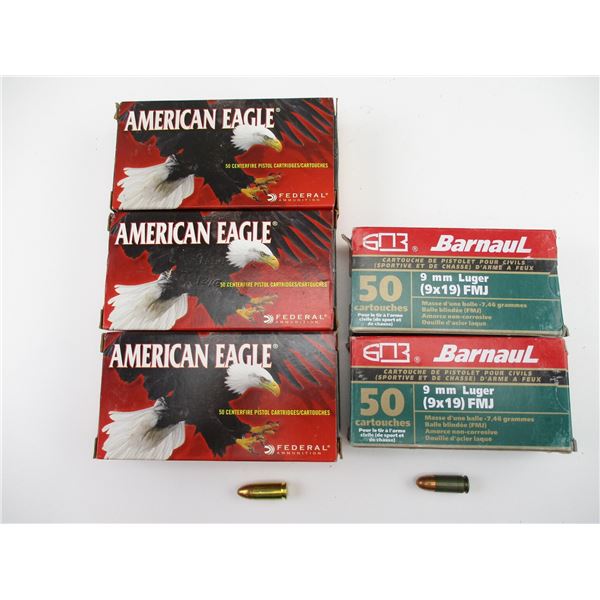 ASSORTED 9MM AMMO LOT