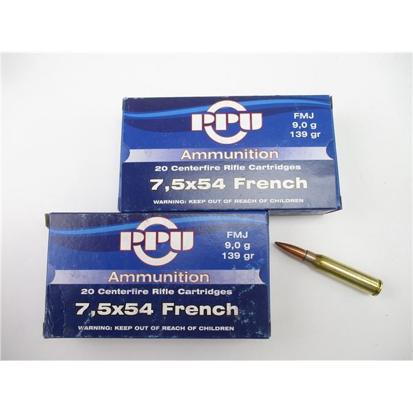 PPU .7.5X54 FRENCH AMMO