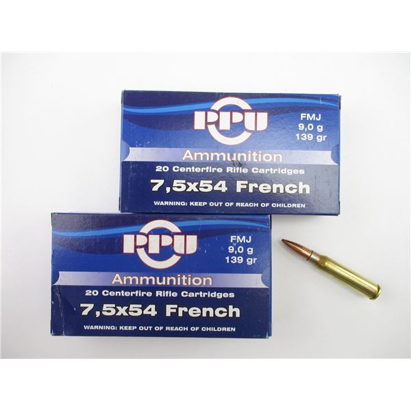 PPU .7.5X54 FRENCH AMMO