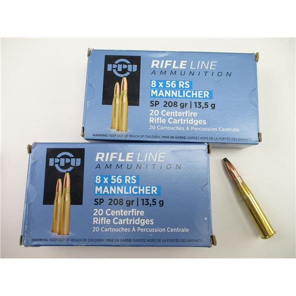 PPU .8X56 RS MANNLICHER AMMO