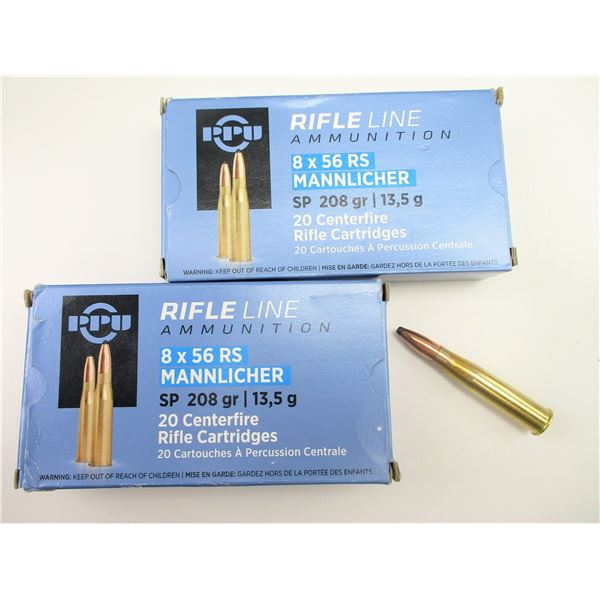 PPU .8X56 RS MANNLICHER AMMO