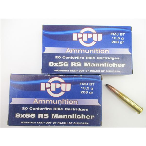 PPU .8X56 RS MANNLICHER AMMO
