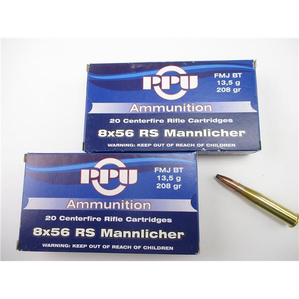 PPU .8X56 RS MANNLICHER AMMO