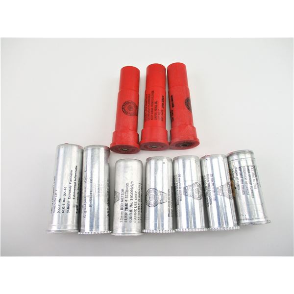 ASSORTED 25MM RED SIGNAL FLARES