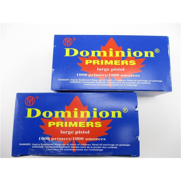 DOMINION LARGE PISTOL PRIMERS