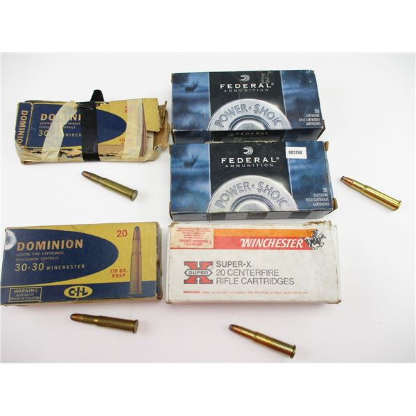 ASSORTED .30-30 WIN AMMO