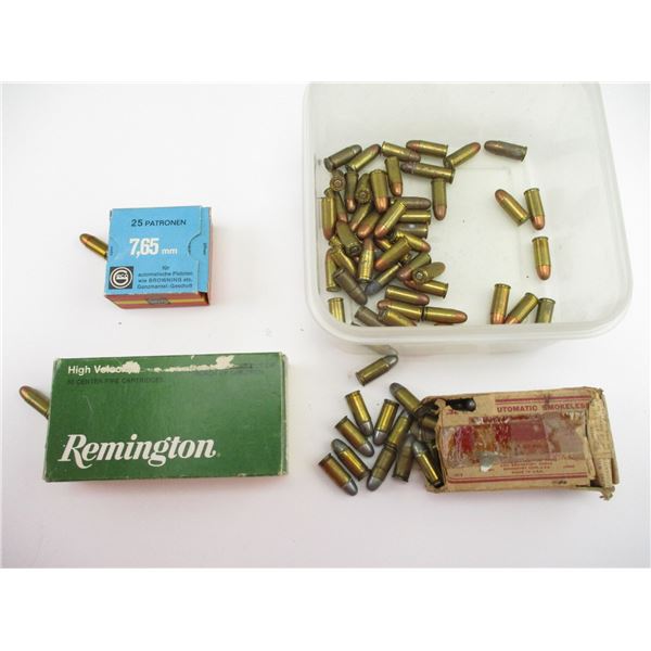 ASSORTED .32 AUTO AND 7.65MM AMMO